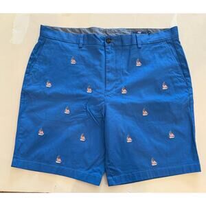 Vineyard Vines Men’s Blue Shorts 40  Embroidered U.S.A. Flag Preppy Coastal